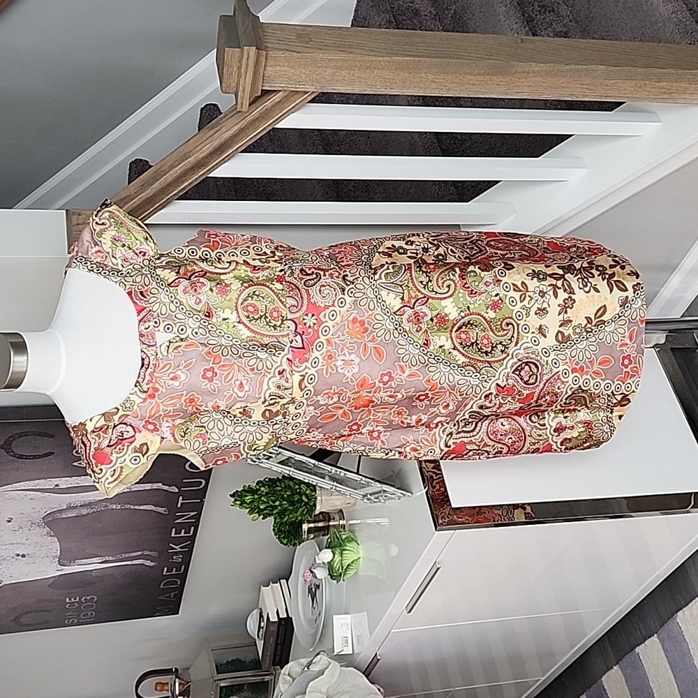 Liz Claiborne Paisley Print Dress S 16
